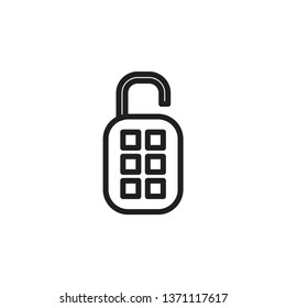 padlock icon trendy