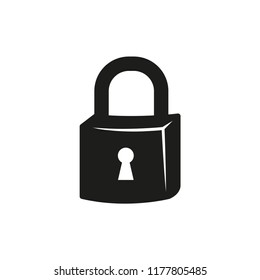 padlock icon in trendy flat design 