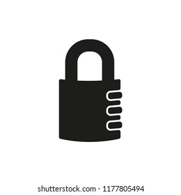 padlock icon in trendy flat design 