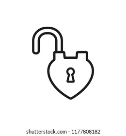 padlock icon in trendy flat design 