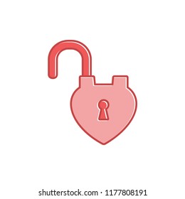 padlock icon in trendy flat design 