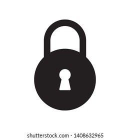 Padlock icon in trendy flat style design. Vector graphic illustration. Lock symbol for website design, logo, app, and ui. EPS 10.