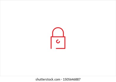 Padlock icon in trendy flat style isolated on white background vector illustration