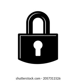 Padlock icon in trendy vector design illustration