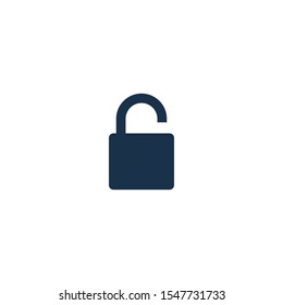 padlock icon unlock symbol vector logo template design element