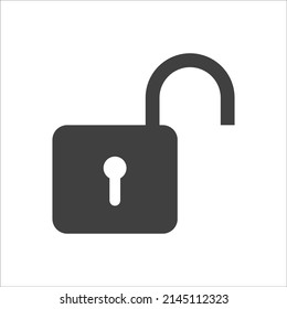 padlock icon unlock symbol vector logo template design element.