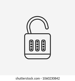 Padlock icon vector