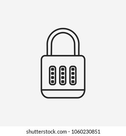 Padlock icon vector