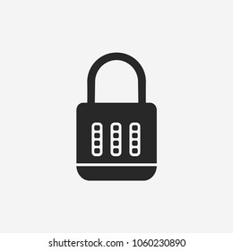 Padlock icon vector