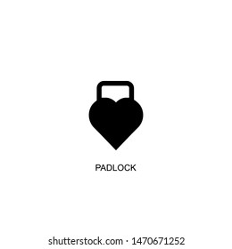 padlock icon vector black design