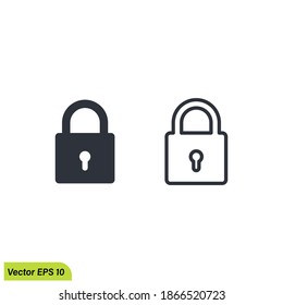 padlock icon vector company logo template