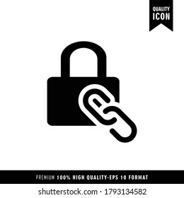Padlock Icon Vector Design. Bug Padlock Flat Icon Design. Linked Padlock Icon Design Flat Vector.