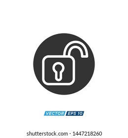 Padlock Icon Vector Design Illustration 