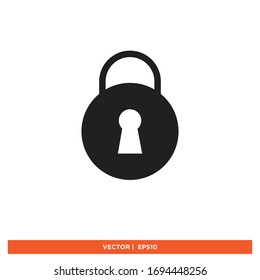 padlock icon vector design sign illsutration