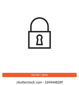 padlock icon vector design sign illsutration