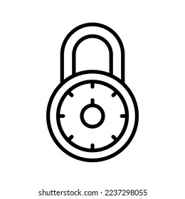 padlock icon vector design template in white background