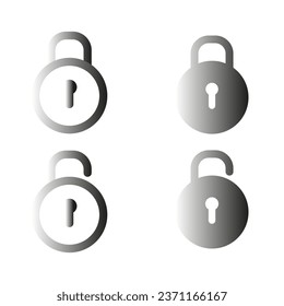 Padlock icon, vector design template