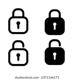 Padlock icon, vector design template