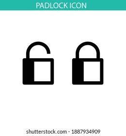 Padlock icon, vector eps 10