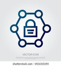 Vector de icono de bloqueo. Ilustración vectorial Eps10.