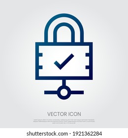 Vector de icono de bloqueo. Ilustración vectorial Eps10.