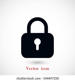 Padlock icon vector, flat design best vector icon