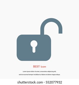 Padlock icon vector, flat design best vector icon