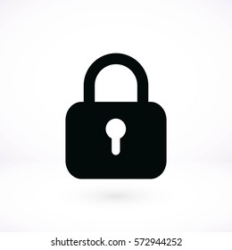 Padlock icon vector, flat design best vector icon