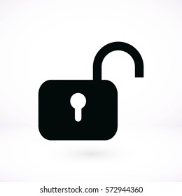 Padlock icon vector, flat design best vector icon