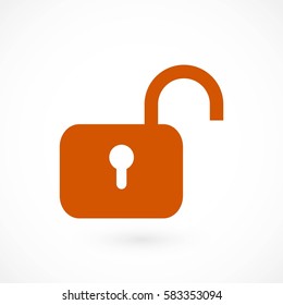 Padlock icon vector, flat design best vector icon