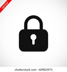 Padlock icon vector, flat design best vector icon