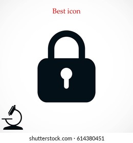 Padlock icon vector, flat design best vector icon