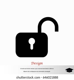 Padlock icon vector, flat design best vector icon