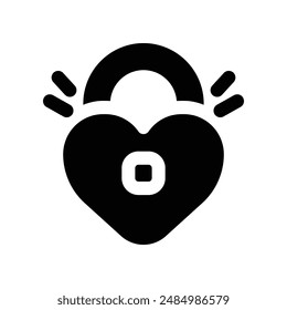 padlock icon. vector glyph icon for your website, mobile, presentation, and logo design.