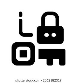 padlock icon. vector glyph icon for your website, mobile, presentation, and logo design.