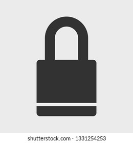 Padlock icon. Vector illustration.