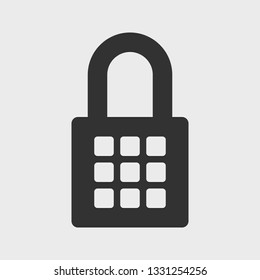 Padlock icon. Vector illustration.