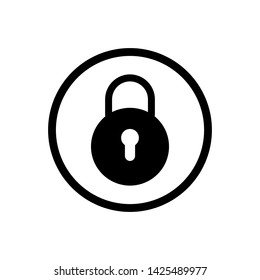padlock icon vector - illustration vector