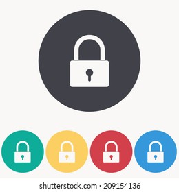 Padlock Icon , Vector Illustration