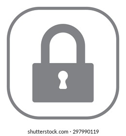 Padlock icon, vector illustration