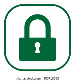 Padlock icon, vector illustration