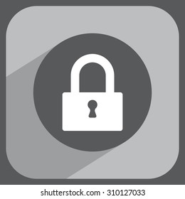 Padlock icon, vector illustration