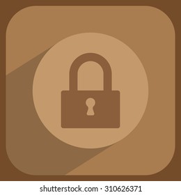 Padlock icon, vector illustration