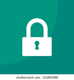 Padlock icon, vector illustration