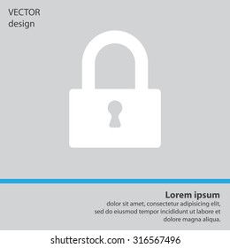Padlock icon, vector illustration
