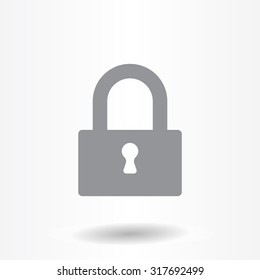 Padlock icon, vector illustration