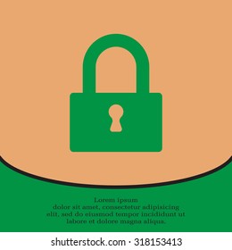 Padlock icon, vector illustration