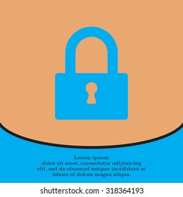 Padlock icon, vector illustration
