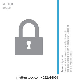 Padlock icon, vector illustration