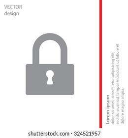 Padlock icon, vector illustration